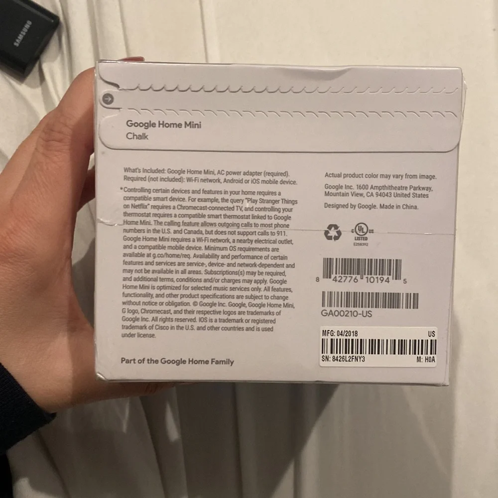 Google home mini for sale never opened or used.